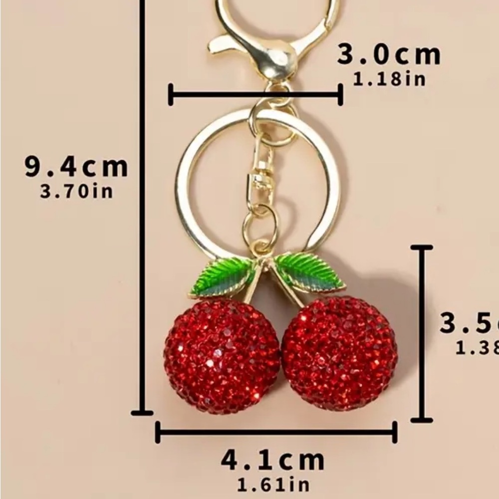 Sparkling Cherry Keychain - Picture 7 of 9